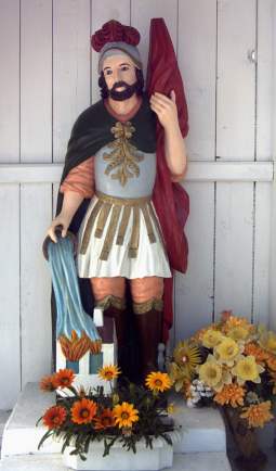 Wizerunek Sw. Floriana z przydrożnej kapliczki w Dąbrówce.