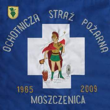 Sztandar OSP Moszczenica.