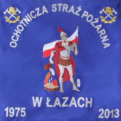 Sztandar OSP Łazy - Gmina Rzezawa.