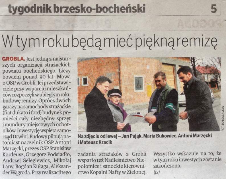 Artykuł - Tygodnik Brzesko - Bocheński - 18.03.2012 r.