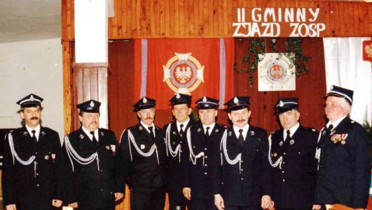 Zarząd Gminny ZOSP RP w Trzcianie w kadencji 2001 - 2005.