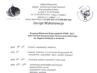 Pismo Zarzdu Wykonawczego z Krakowa.