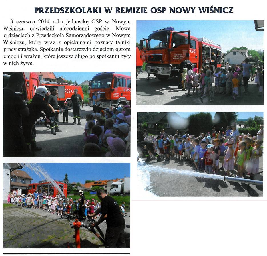 Przedszkolaki w remizie OSP Nowy Winicz - Wiadomoci Winickie  - 05.2014