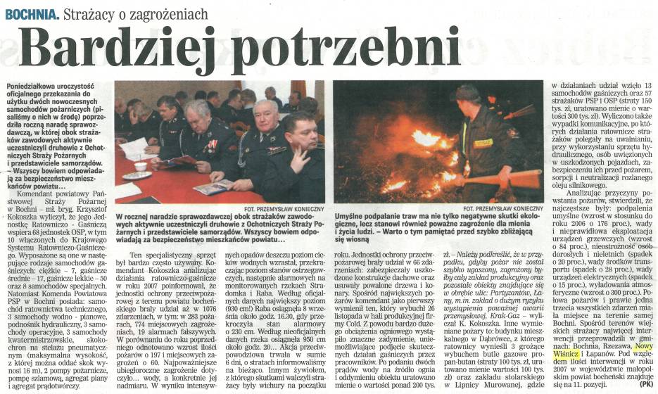Bardziej potrzebni -  Dziennik Polski - 08.02.2008