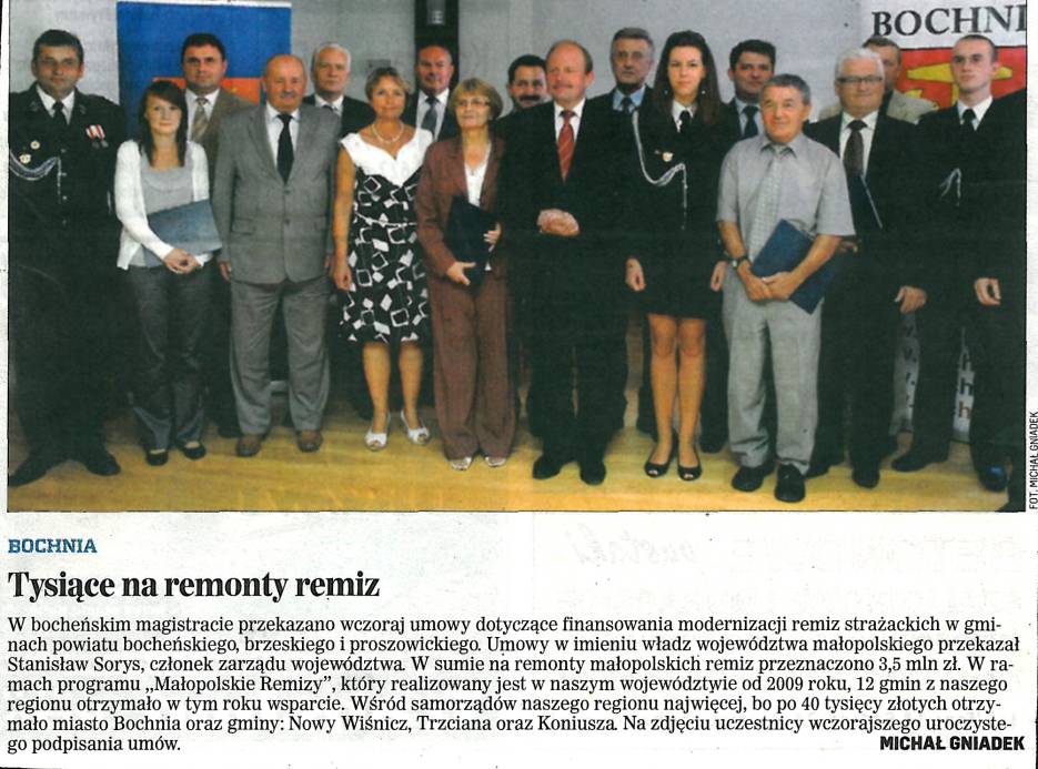Tysiące na remonty remiz - Dziennik Polski - 10.08.2011