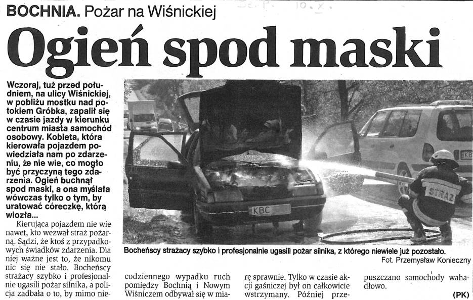 Ogień spod maski - Dziennik Polski - 10.10.2006