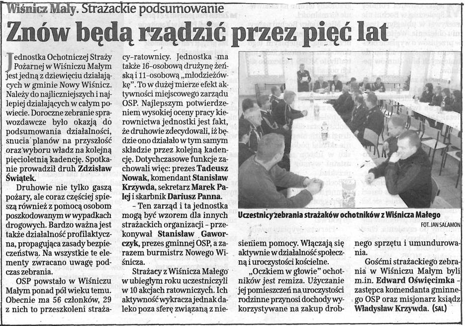 Znów będą rządzić przez 5 lat - Gazeta Krakowska - 14.02.2006