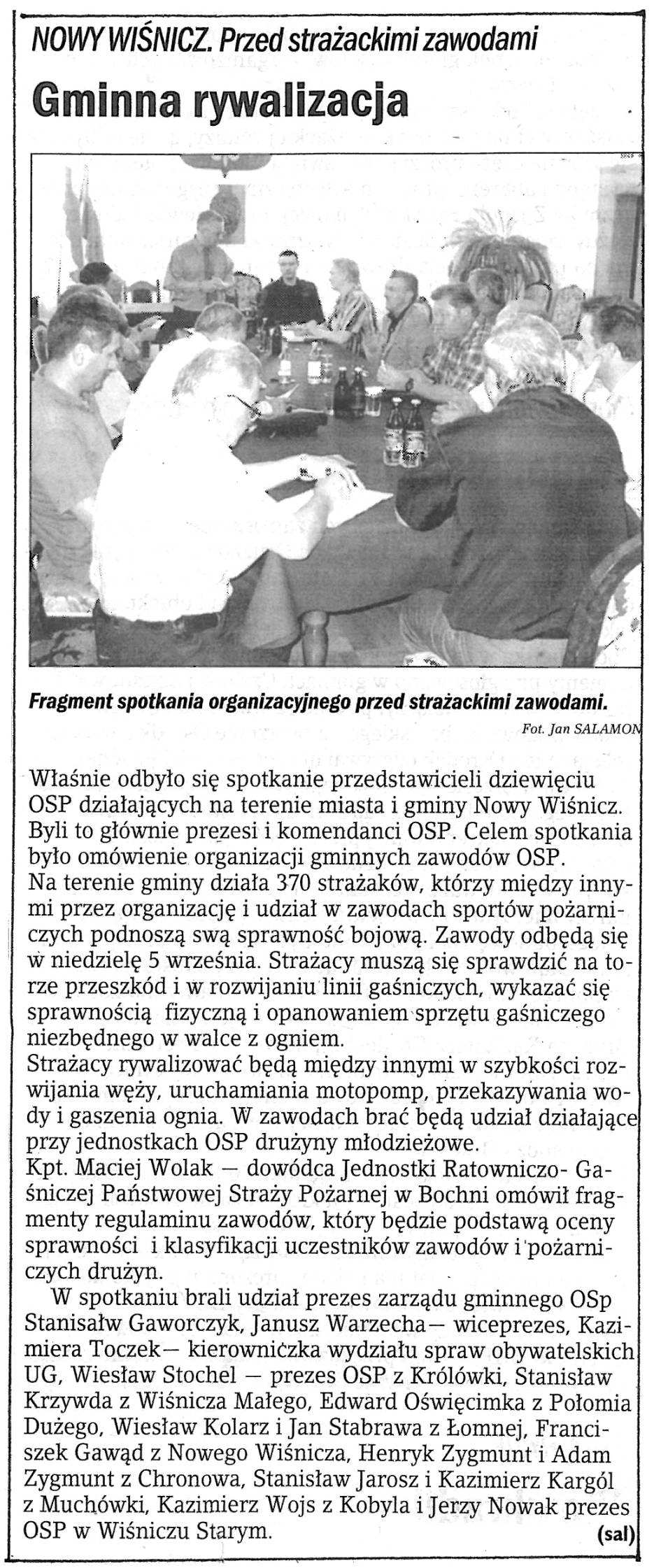 Gminna rywalizacja - Gazeta Krakowska - 25.08.2004