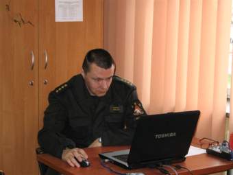 Otwarcie multimedialnej sali szkoleniowej w PSP w Bochni.
