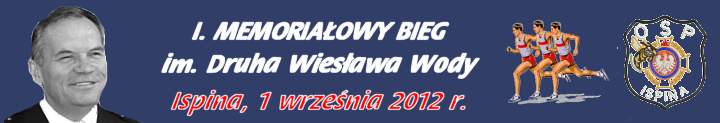 I.Memoriaowy Bieg im. Druha WIesawa Wody - Ispina - 01.09.2012