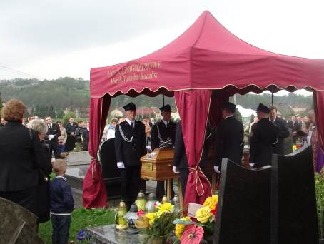 Pogrzeb Druha Mieczysława Nowaka - Łapanów - 25.04.2014 r.